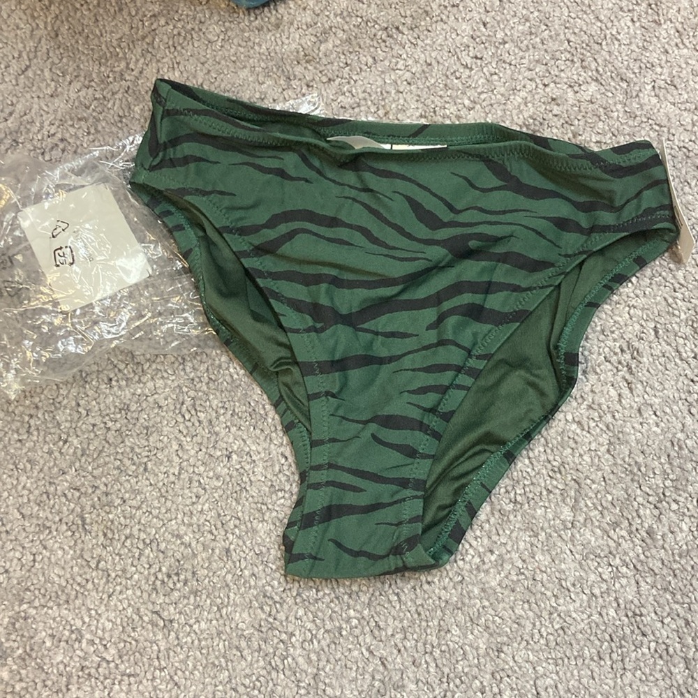 Zebra print high leg bikini bottom - Picture 2 of 2